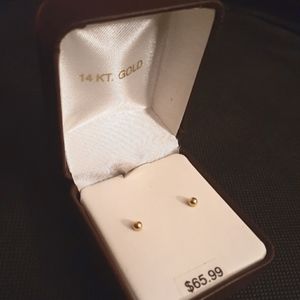 14 kt. Gold Stud Earrings (4mm gold balls)